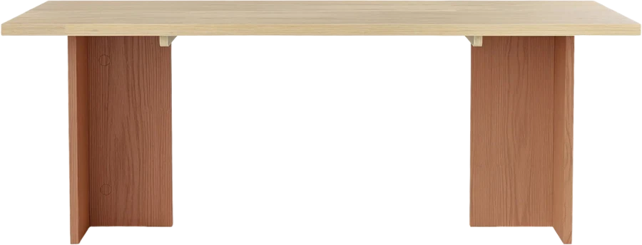 Two-Tone Solid Wood Dining Table