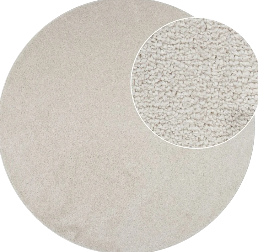 Rug Portivo – Cream, 120 cm round