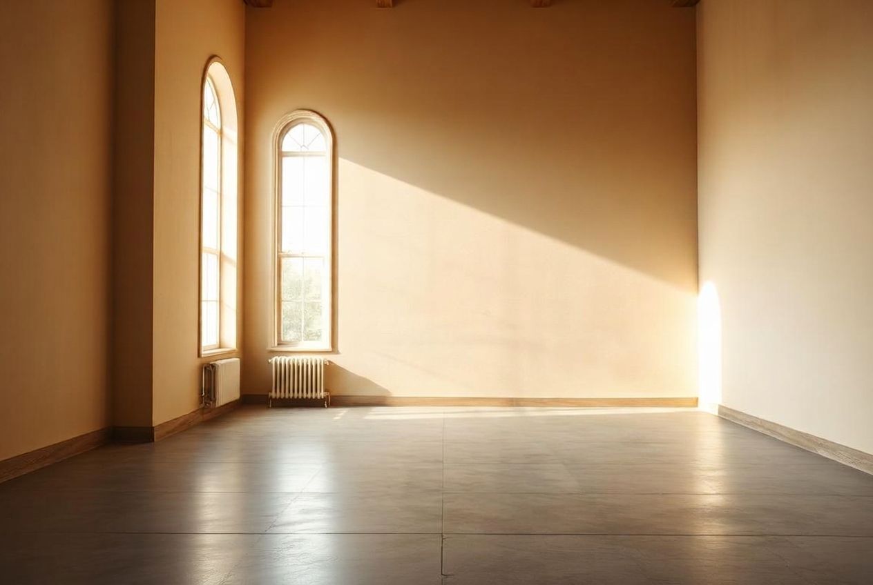 Arched-window dining space — a template you can design in DifferView