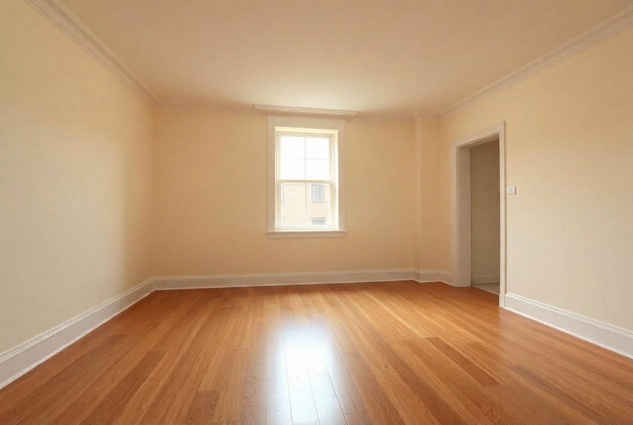 Bright empty living room — a template you can design in DifferView